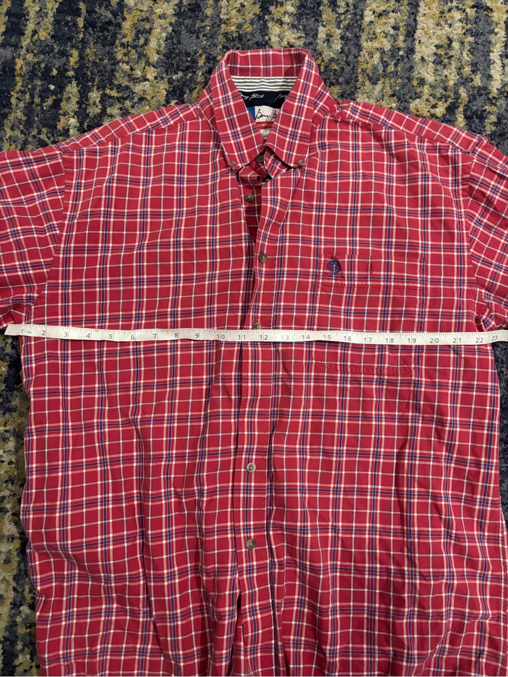 Wrangler George Strait Cowboy Cut Collection Men’s Plaid Button-Down Shirt-L - Picture 2 of 4